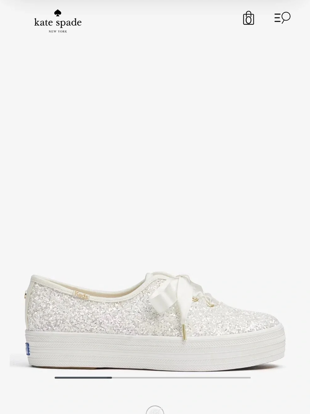 Keds x kate spade triple decker glitter sneakers